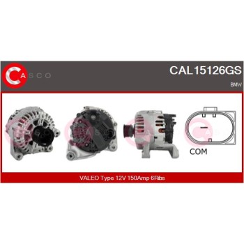 Alternador - CASCO CAL15126GS