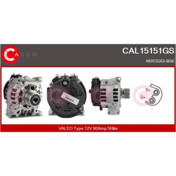 Alternador - CASCO CAL15151GS