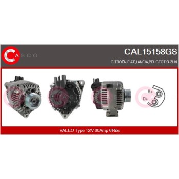 Alternador - CASCO CAL15158GS