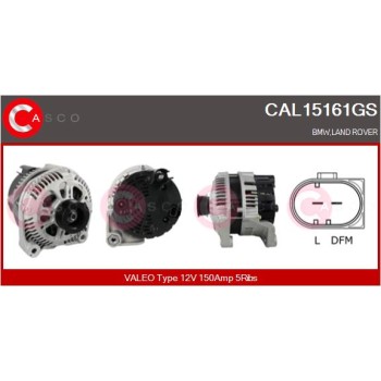 Alternador - CASCO CAL15161GS