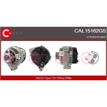 Alternador - CASCO CAL15162GS