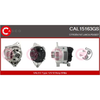 Alternador - CASCO CAL15163GS