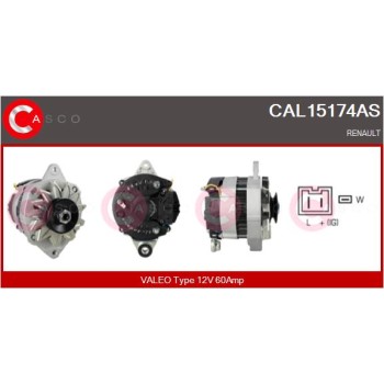 Alternador - CASCO CAL15174AS