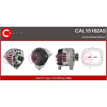 Alternador - CASCO CAL15182AS