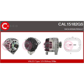 Alternador - CASCO CAL15182GS