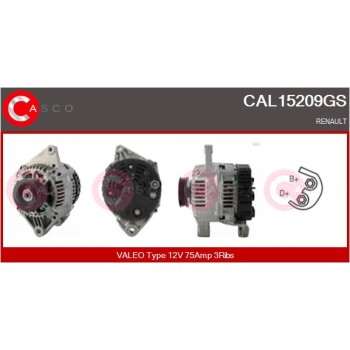 Alternador - CASCO CAL15209GS