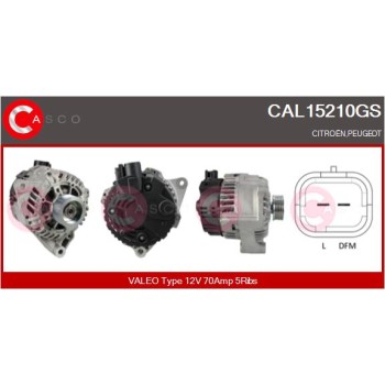 Alternador - CASCO CAL15210GS