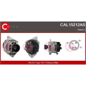 Alternador - CASCO CAL15212AS