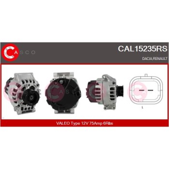 Alternador - CASCO CAL15235RS
