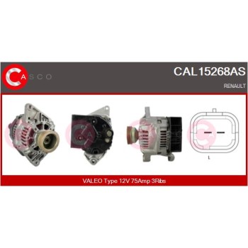 Alternador - CASCO CAL15268AS