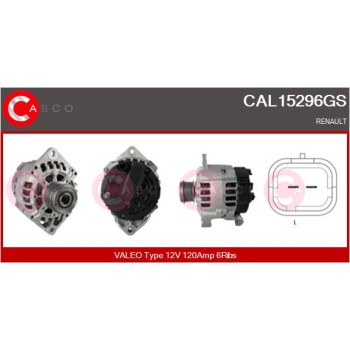 Alternador - CASCO CAL15296GS