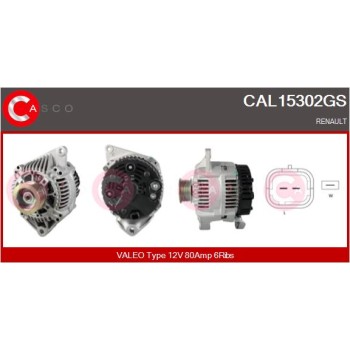 Alternador - CASCO CAL15302GS