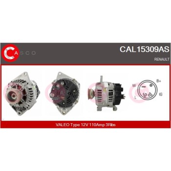 Alternador - CASCO CAL15309AS