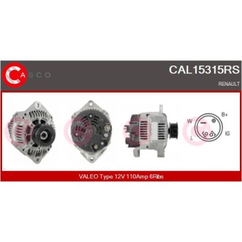 Alternador - CASCO CAL15315RS