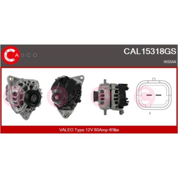 Alternador - CASCO CAL15318GS