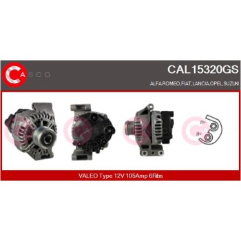 Alternador - CASCO CAL15320GS
