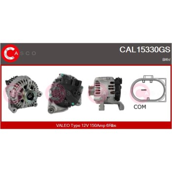 Alternador - CASCO CAL15330GS