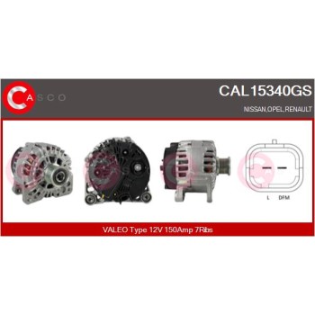 Alternador - CASCO CAL15340GS