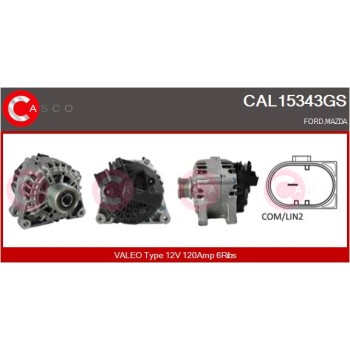 Alternador - CASCO CAL15343GS