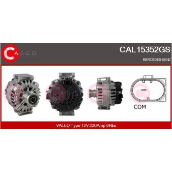 Alternador - CASCO CAL15352GS