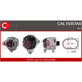 Alternador - CASCO CAL15357AS