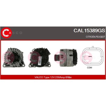 Alternador - CASCO CAL15389GS