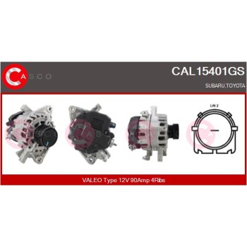 Alternador - CASCO CAL15401GS