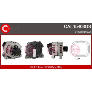 Alternador - CASCO CAL15403GS