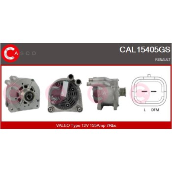 Alternador - CASCO CAL15405GS