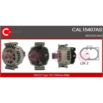 Alternador - CASCO CAL15407AS