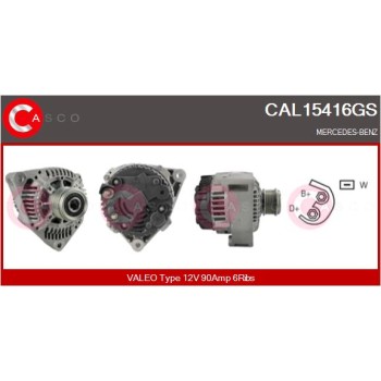 Alternador - CASCO CAL15416GS