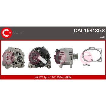 Alternador - CASCO CAL15418GS