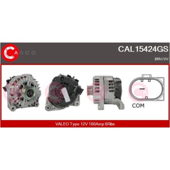 Alternador - CASCO CAL15424GS