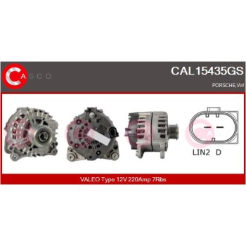 Alternador - CASCO CAL15435GS