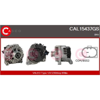 Alternador - CASCO CAL15437GS