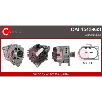 Alternador - CASCO CAL15439GS