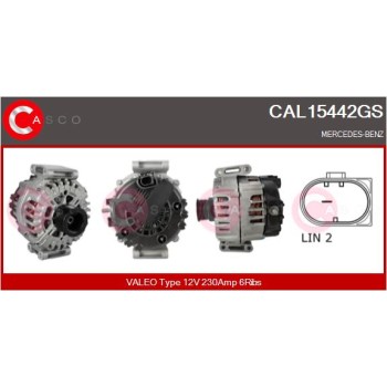 Alternador - CASCO CAL15442GS