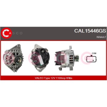 Alternador - CASCO CAL15446GS