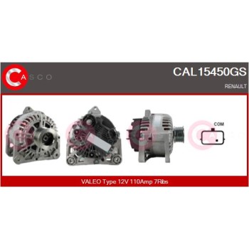 Alternador - CASCO CAL15450GS