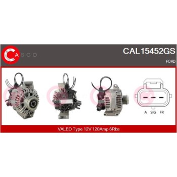 Alternador - CASCO CAL15452GS