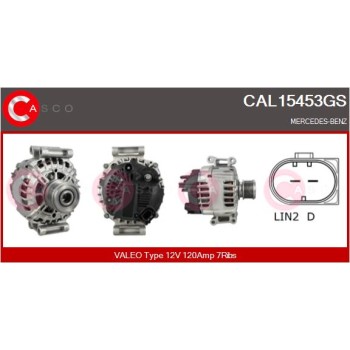 Alternador - CASCO CAL15453GS