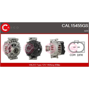 Alternador - CASCO CAL15455GS
