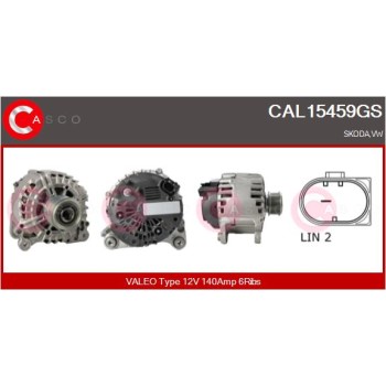 Alternador - CASCO CAL15459GS