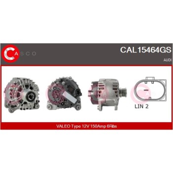 Alternador - CASCO CAL15464GS