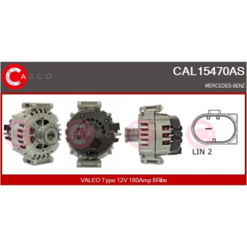 Alternador - CASCO CAL15470AS