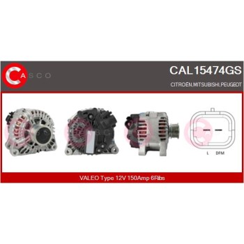 Alternador - CASCO CAL15474GS