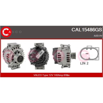 Alternador - CASCO CAL15486GS