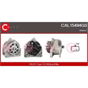 Alternador - CASCO CAL15494GS