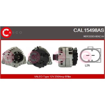 Alternador - CASCO CAL15498AS