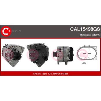 Alternador - CASCO CAL15498GS